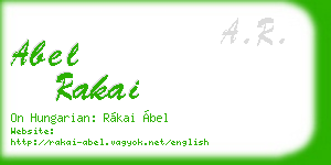 abel rakai business card